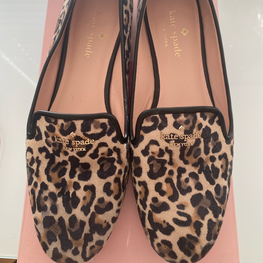 Kate spade animal print loafers